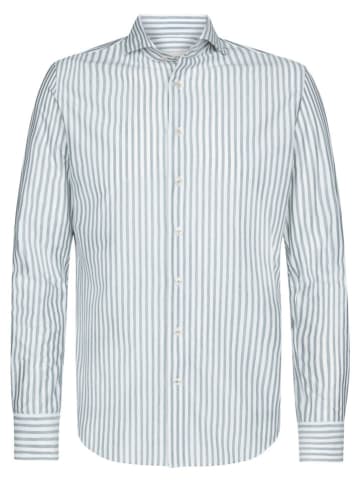 PROFUOMO Blouse grijs/wit