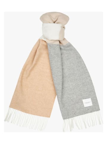 PROFUOMO Woll-Schal in Orange/ Grau