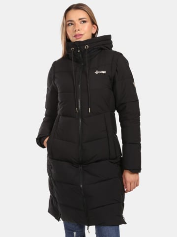 Kilpi Doorgestikte mantel "Sali" zwart