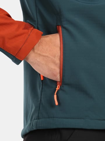 Kilpi Softshelljacke "Ontavio" in Dunkelgrün/ Rot