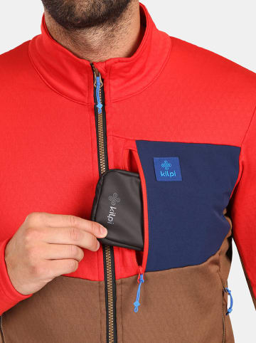 Kilpi Fleecejacke "Erin" in Hellbraun/ Rot