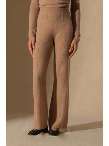 Perfect Cashmere Kaschmir-Hose "Eloa" in Hellbraun
