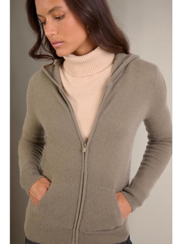 Perfect Cashmere Kasjmieren vest "Emma" taupe