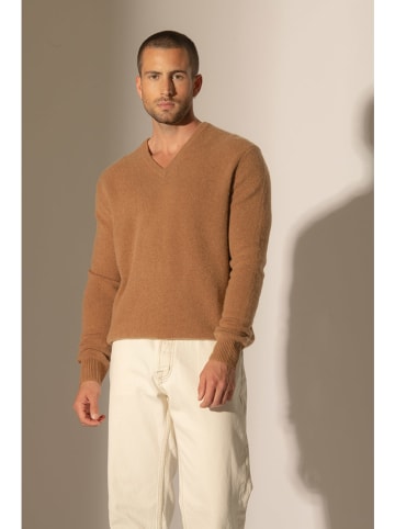 Perfect Cashmere Kaschmir-Pullover "Enzo" in Hellbraun