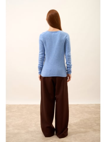 Just Cashmere Kaschmir-Pullover "Abby" in Hellblau