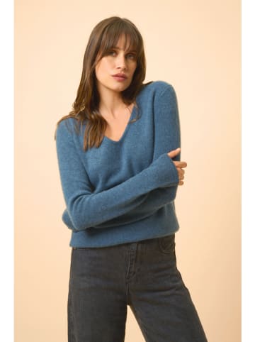 Just Cashmere Kasjmieren trui "Abby" blauw