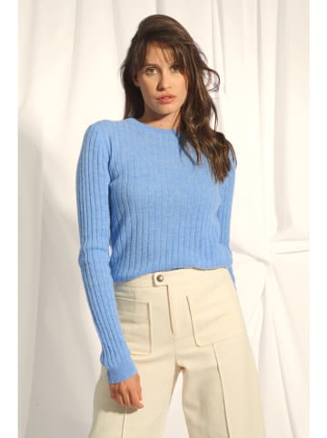 Just Cashmere Kaszmirowy sweter "Avana" w kolorze błękitnym