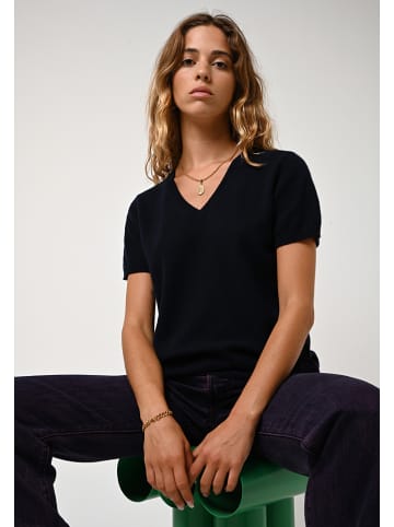 AUTHENTIC CASHMERE Kasjmieren shirt "Kali" donkerblauw