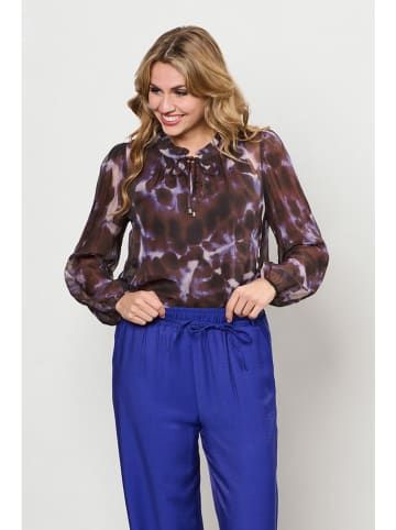 &Co Woman Blouse "Andrea" bruin/paars