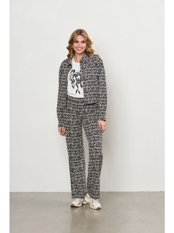 &Co Woman Broek "Patrice" zwart/crème