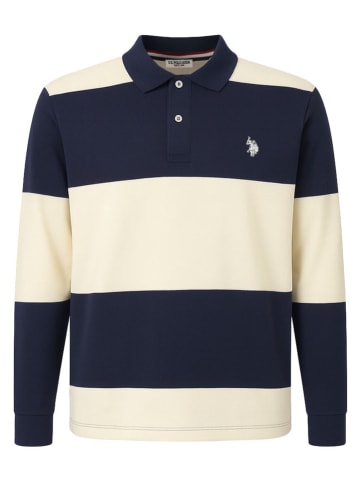U.S. Polo Assn. Poloshirt in Dunkelblau/ Creme