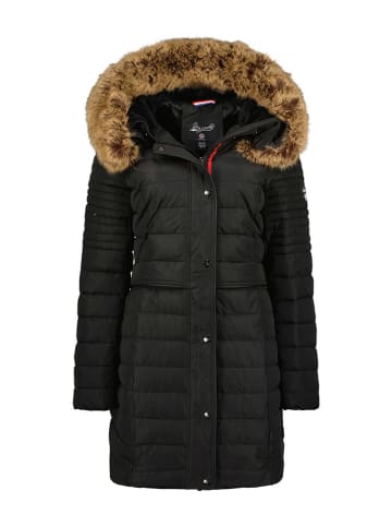Geographical Norway Płaszcz pikowany "Charlize" w kolorze czarnym