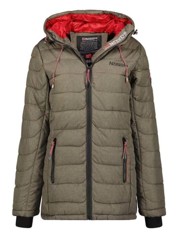 Geographical Norway Doorgestikte mantel "Astana" kaki