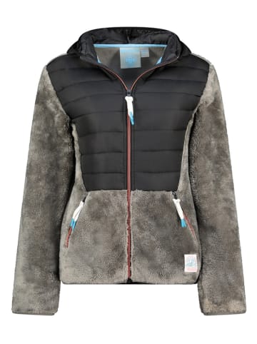 Geographical Norway Kurtka polarowa "Typologie" w kolorze czarno-szarym