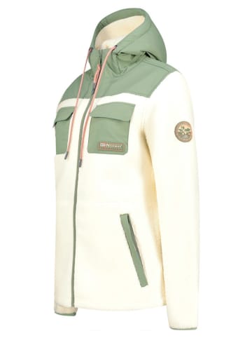 Geographical Norway Kurtka polarowa "Toulouse" w kolorze kremowo-oliwkowym