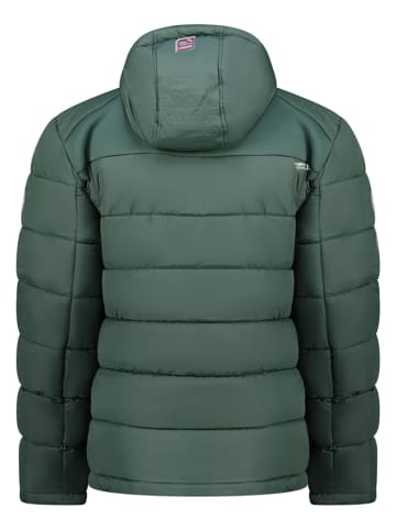 Geographical Norway Kurtka zimowa "Beachwood" w kolorze ciemnozielonym