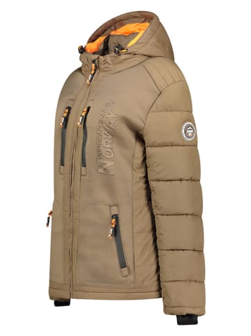 Geographical Norway Kurtka zimowa "Beachwood" w kolorze szarobrązowym