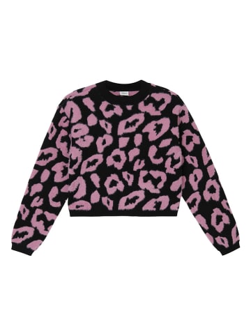 s.Oliver Pullover in Schwarz/ Pink