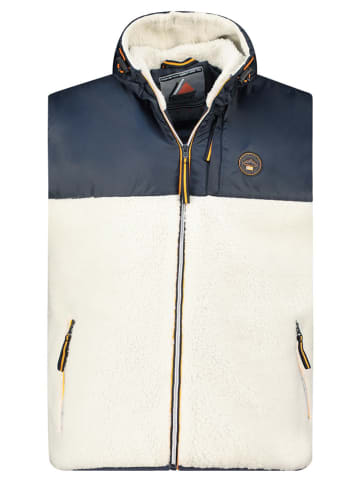 Geographical Norway Kamizelka polarowa "Vlyssim" w kolorze biało-granatowym