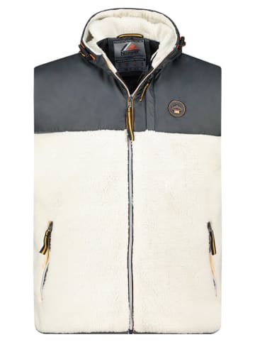 Geographical Norway Kamizelka polarowa "Vlyssim" w kolorze biało-antracytowym
