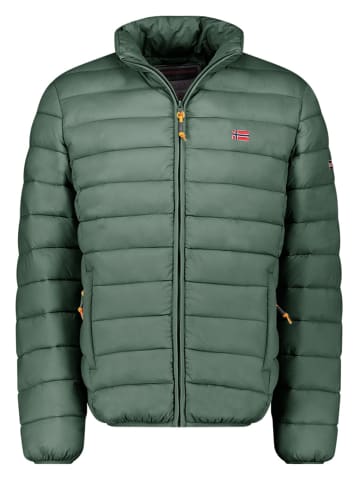 Geographical Norway Kurtka pikowana "Amigolor" w kolorze zielonym