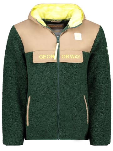 Geographical Norway Fleecejacke "Teclass" in Dunkelgrün/ Beige