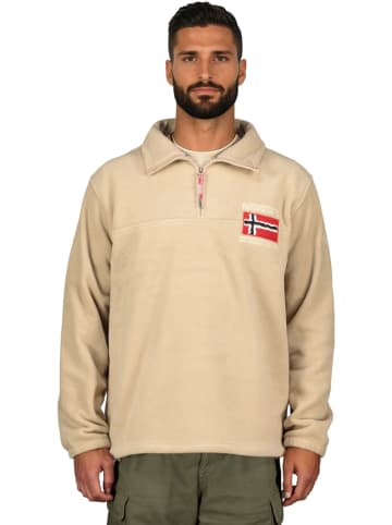 Geographical Norway Fleecepullover "Tequateur" in Beige