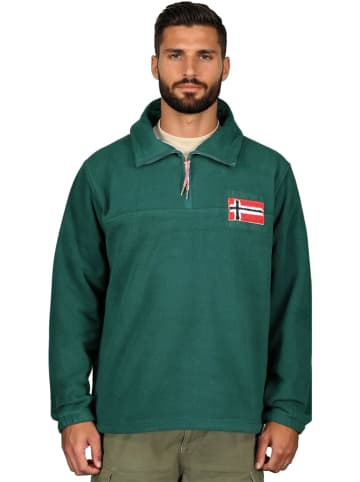 Geographical Norway Fleecepullover "Tequateur" in Grün