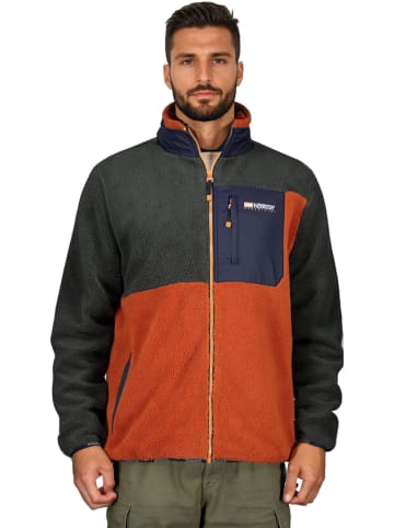 Geographical Norway Kurtka polarowa "Tarley" w kolorze szaro-pomarańczowym