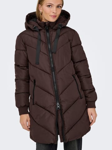 JDY Płaszcz zimowy "Skylar" w kolorze brązowym