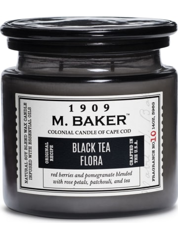 Colonial Candle Geurkaars "Black Tea Flora" grijs - 396 g