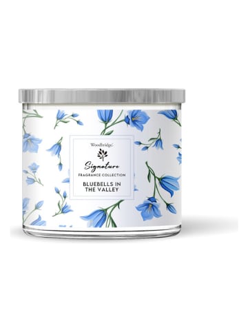 Woodbridge Geurkaars " Bluebells in the Valley" wit/blauw - 410 g