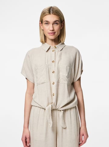 Pieces Blouse "Pia" zandkleurig