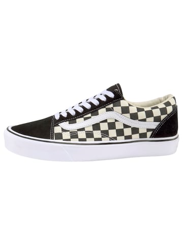 Vans Leren sneakers "Checkerboard Old" zwart/beige