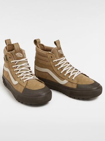 Vans Skórzane sneakersy "Sk8-Hi" w kolorze beżowym