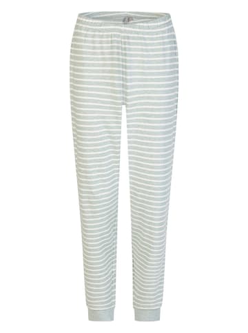 by Louise 2er-Set: Pyjama mit Kuschelsocken in Creme/ Mint