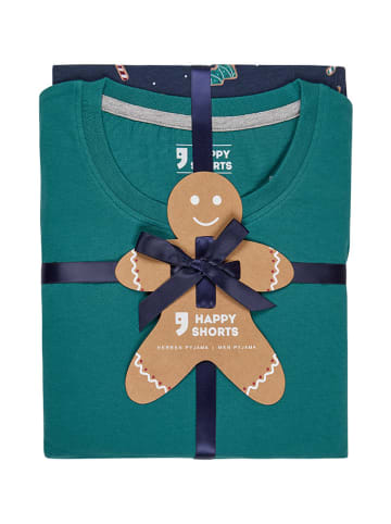 Happy Shorts Pyjama in Petrol/ Dunkelblau