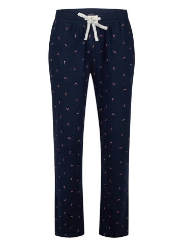 Happy Shorts Pyjama in Grau/ Dunkelblau