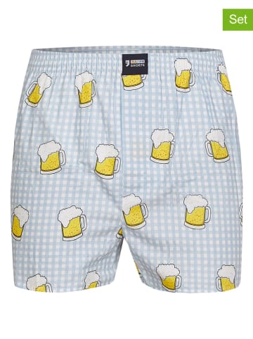 Happy Shorts Bokserki (3 pary) w kolorze granatowo-błękitnym