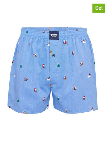 Happy Shorts Bokserki (2 pary) w kolorze błękitno-granatowym