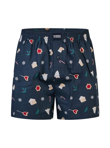 Happy Shorts 2er-Set: Boxershorts in Hellblau/ Dunkelblau