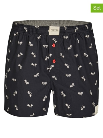 Phil & Co. Berlin Bokserki (6 par) w kolorze czarno-szaro-niebieskim