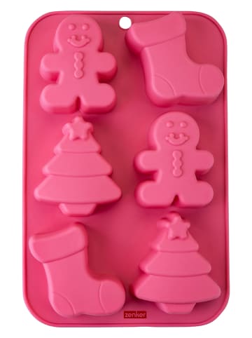 Fackelmann Forma "X-MAS" w kolorze różowym do ciasteczek - 26 x 17 cm