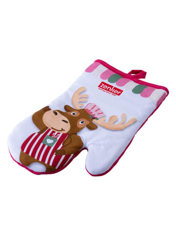 Fackelmann Back-/Topfhandschuh in Weiß/ Rot - (L)28 x (B)18 cm