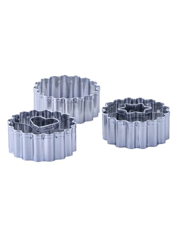 Fackelmann 3-delige set: roestvrijstalen uitsteekvormpjes - Ø 3,8 cm