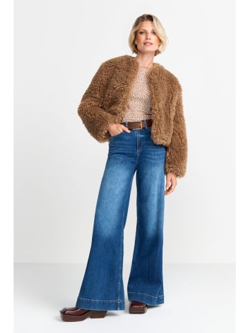 Rich&Royal Kurtka pluszowa w kolorze karmelowym