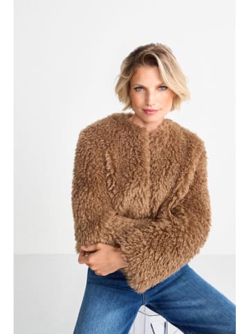 Rich & Royal Kurtka pluszowa w kolorze karmelowym