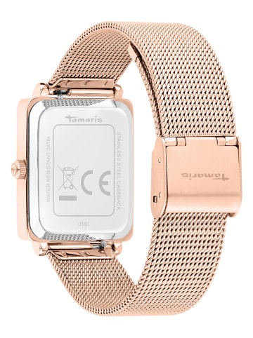Tamaris Quarzuhr in Roségold/ Weiß