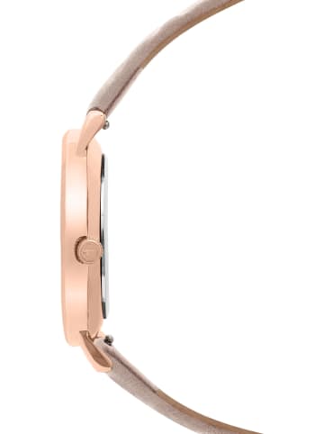 Tamaris Quarzuhr in Beige/ Roségold/ Weiß