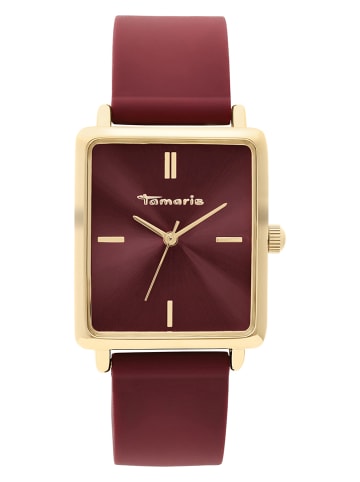 Tamaris Quarzuhr in Bordeaux/ Gold